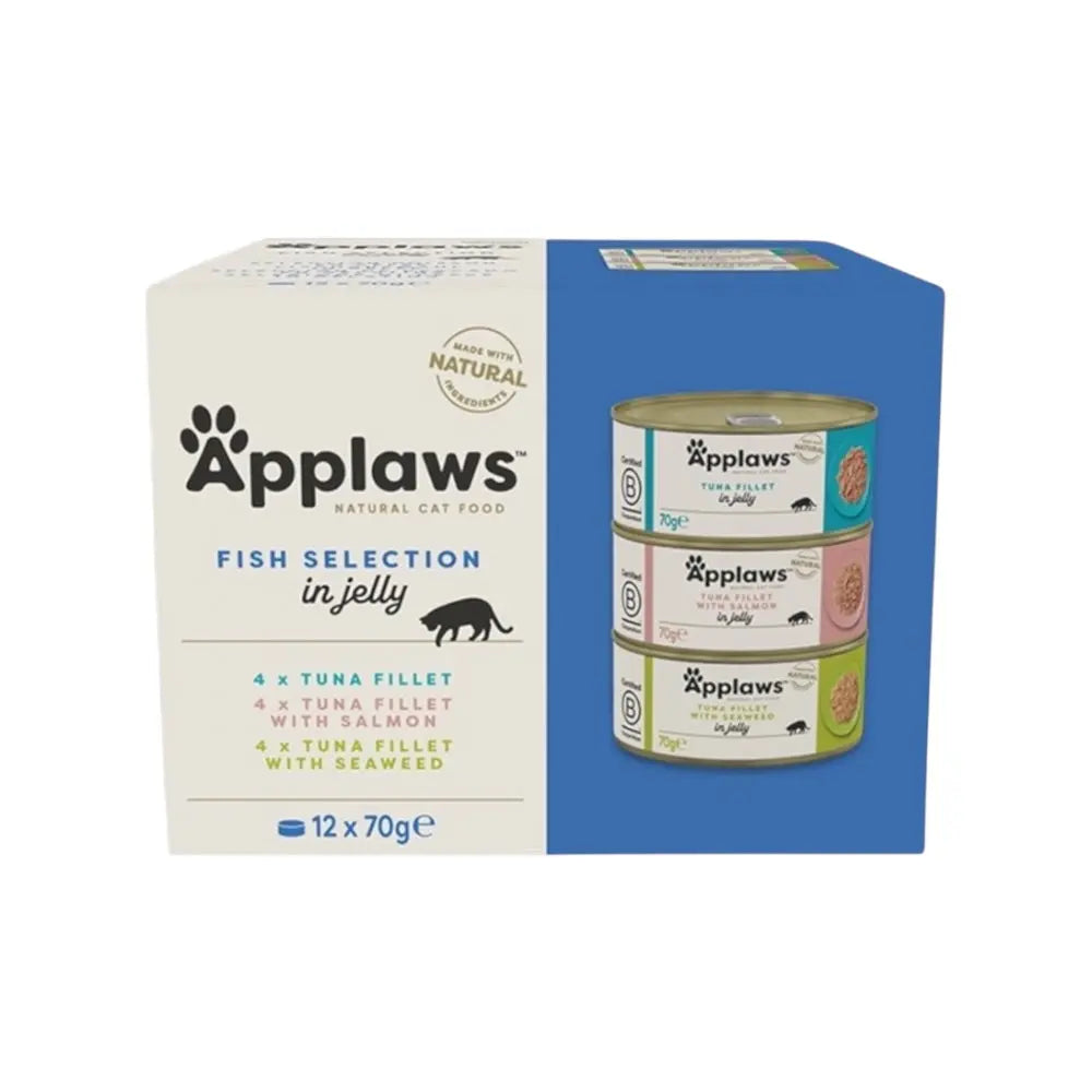Applaws Gatto Multipack lattine Selezione Pesce in gelatina12 x 70 g Applaws Italia