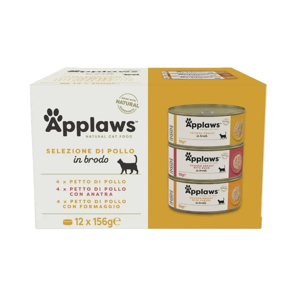 Applaws Gatto Multipack lattine Selezione Pollo in brodo Applaws Italia