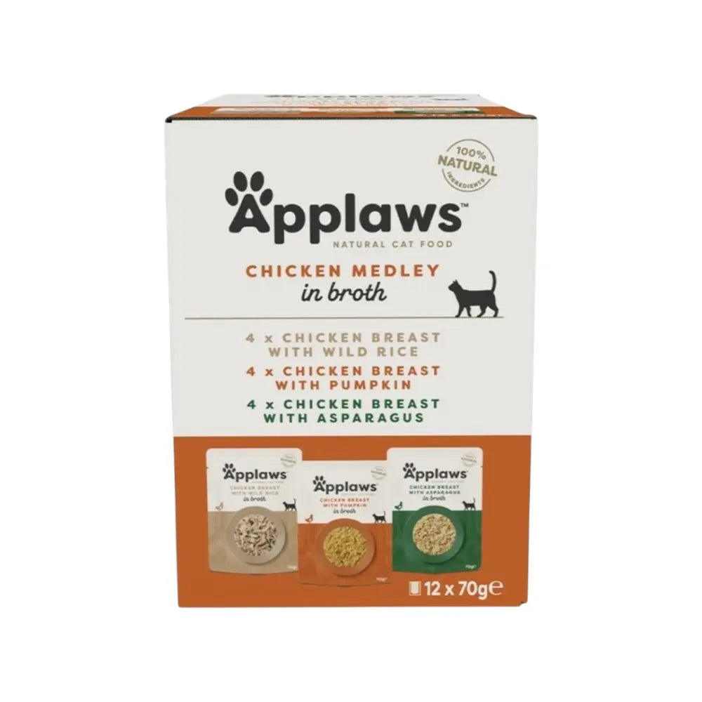 Applaws Gatto buste Mix Pollo in brodo 12 x 70 g Applaws Italia
