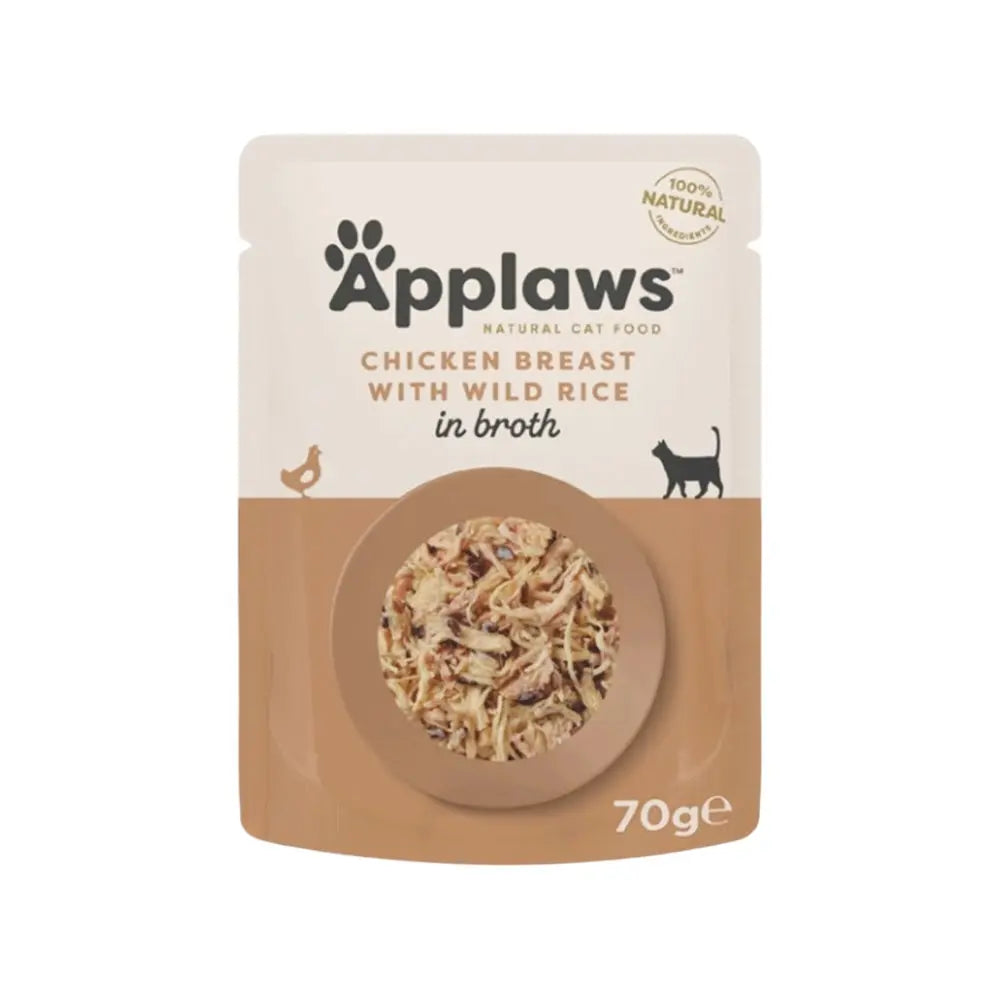 Applaws Gatto buste Petto di Pollo e Riso in brodo 12 x 70 g Applaws Italia