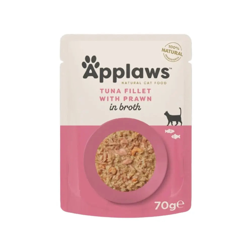 Applaws Gatto buste Tonno e Gamberetti in brodo 12 x 70 g Applaws Italia