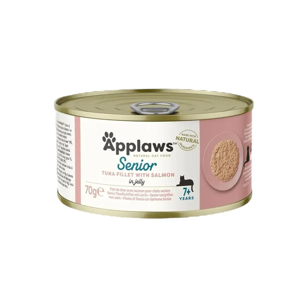Applaws Gatto lattine Senior Tonno con Salmone in gelatina 24x70g Applaws Italia