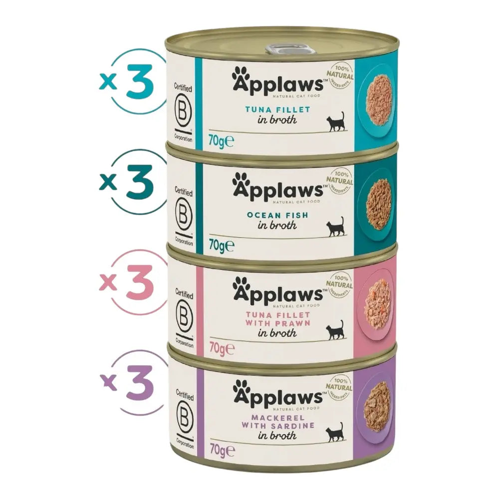 Applaws Multipack lattine Selezione Pesce in brodo 12 x 70 g Applaws Italia