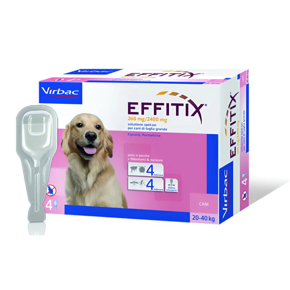 Effitix cane large 20-40 kg 4 pipette Virbac