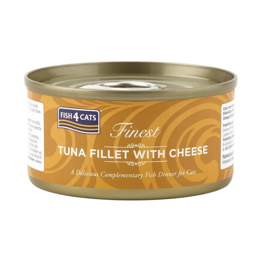 Fish4Cats Finest Tuna Fillet With Cheese 70g x 10 FISH4PET