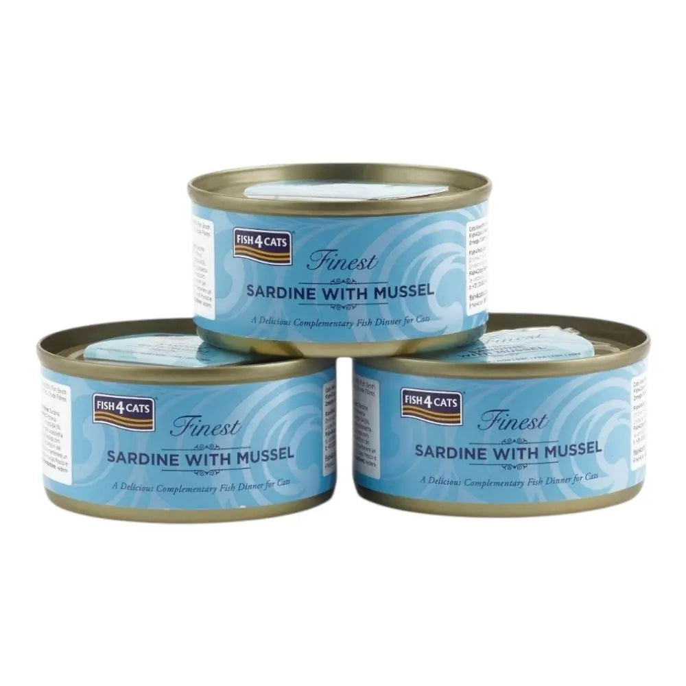 Fish4Cats® – Filetto pregiato di Sardine con cozze 10x70g Fish4Cats