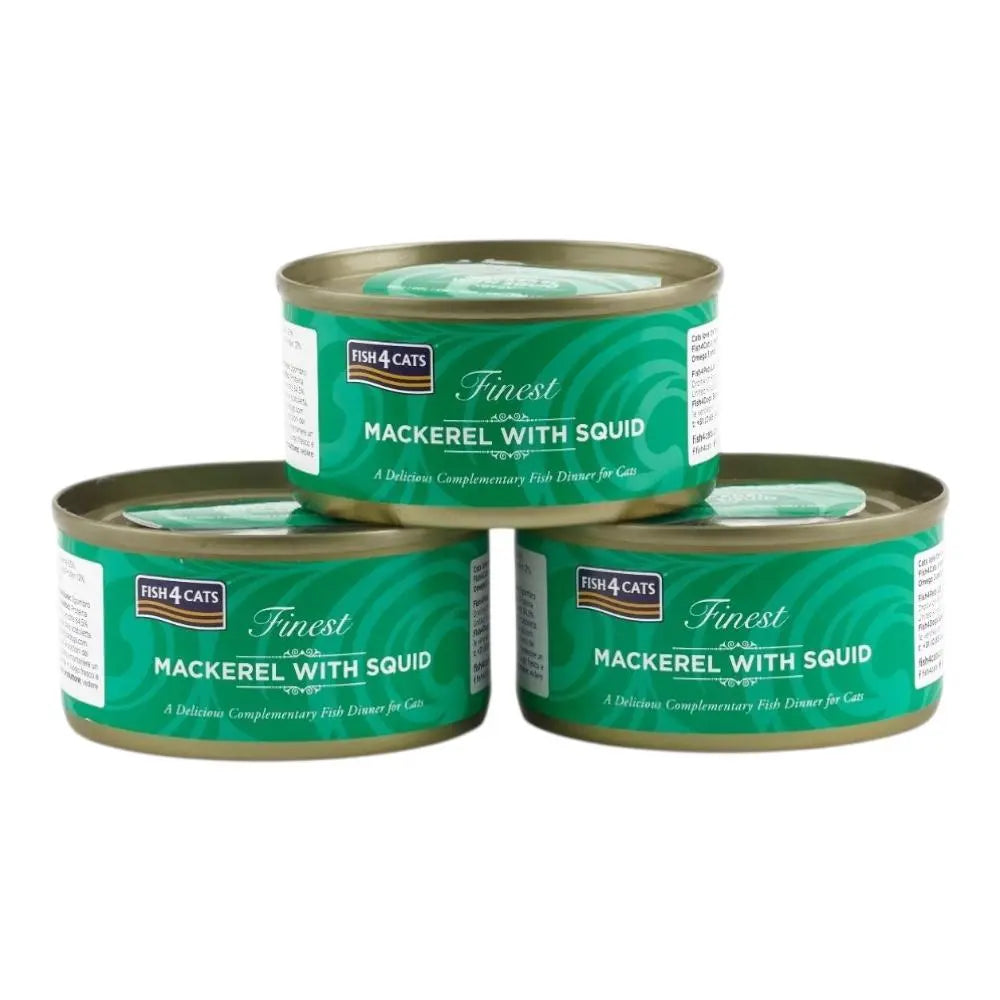 Fish4Cats® – Filetto pregiato di Sgombro con calamari 10x70g Fish4Cats