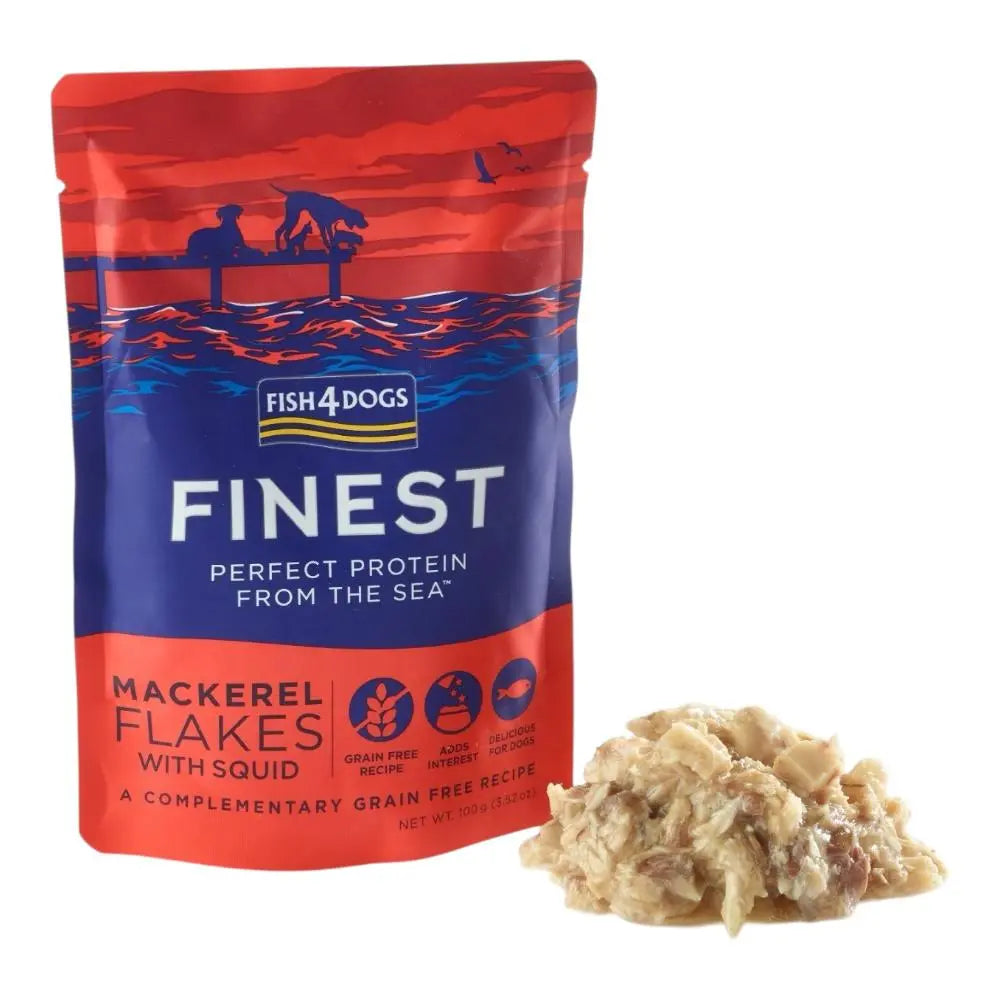 Fish4Dogs Finest Mackerel Flakes with Squid Fish4Dogs