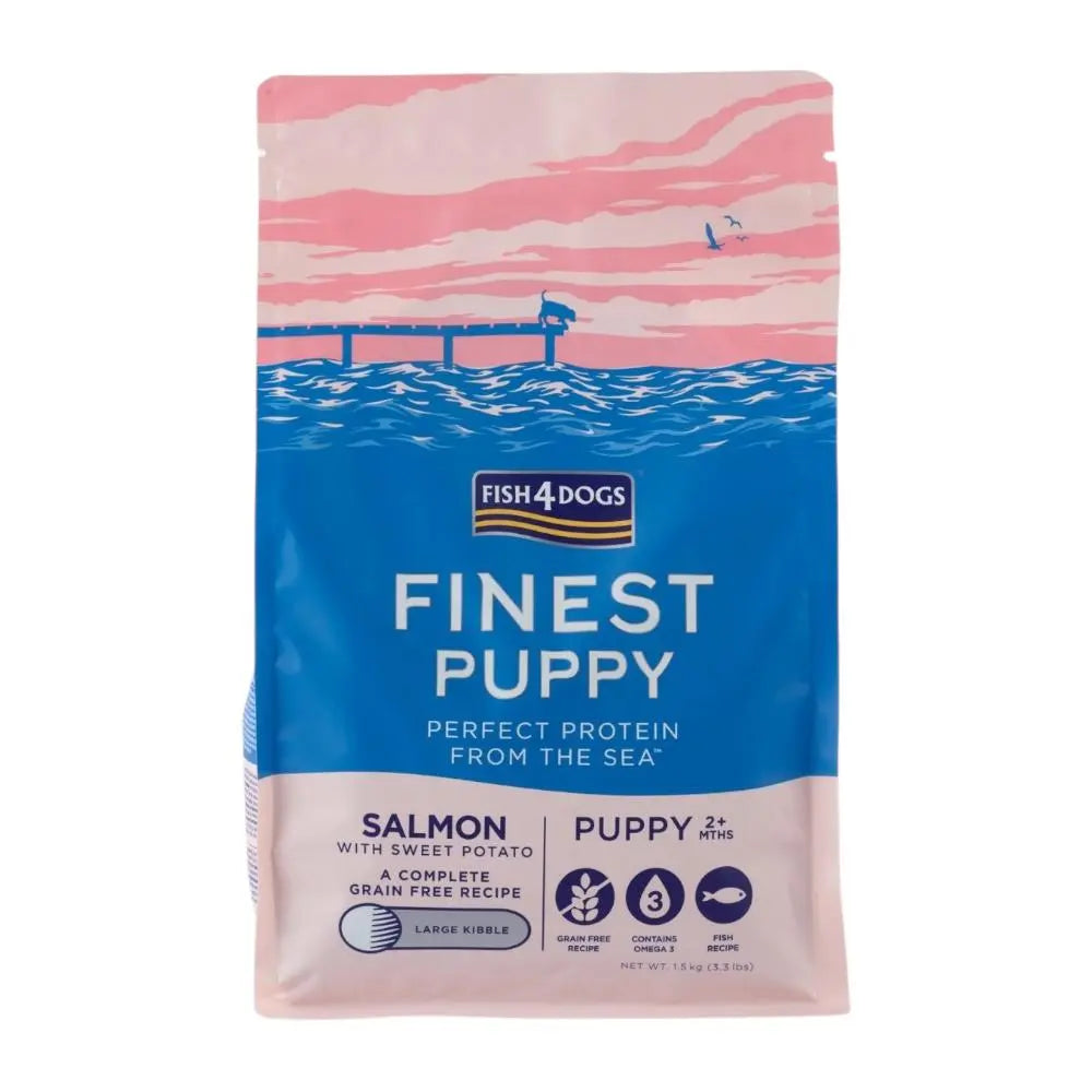 Fish4Dogs Finest Salmon Puppy Large Kibble Fish4Dogs
