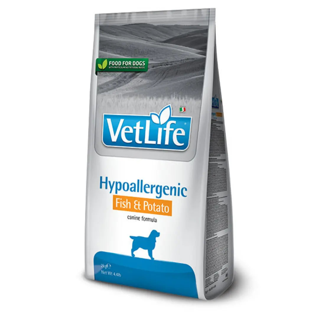 Hypoallergenic pesce & patate vet life cane Farmina