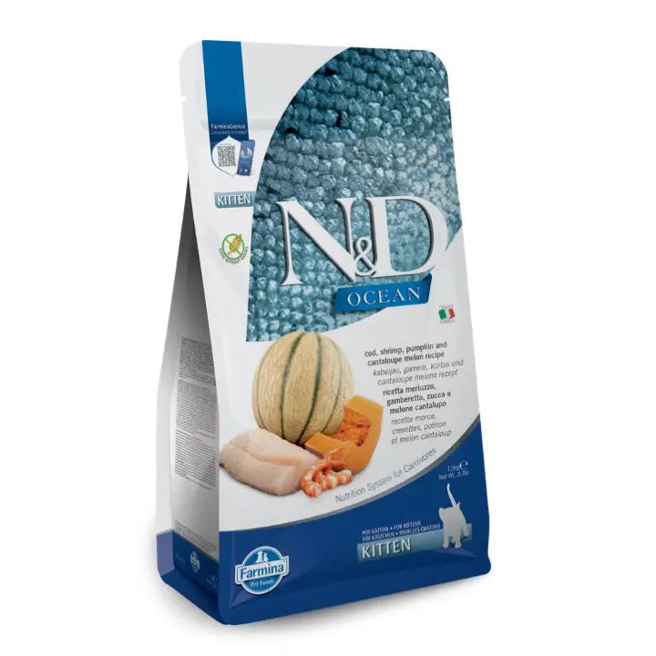 N&D Ocean Merluzzo, Gamberi, Zucca & Cantalupo Farmina