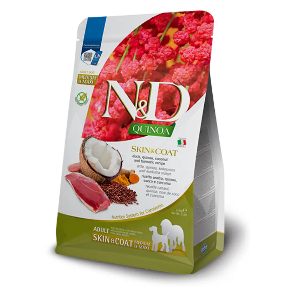 N&D Quinoa Skin & Coat Anatra, Cocco & Curcuma Farmina