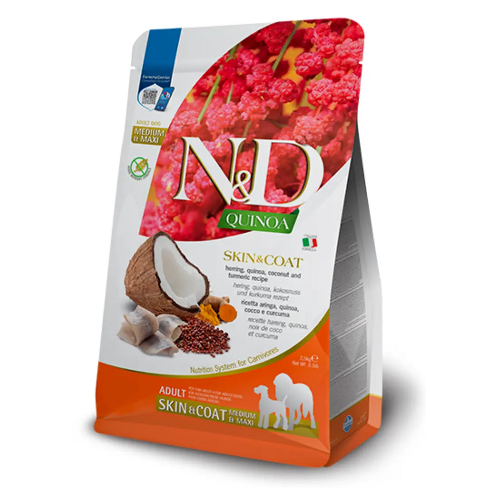 N&D Quinoa Skin & Coat Aringa, Cocco & Curcuma Farmina