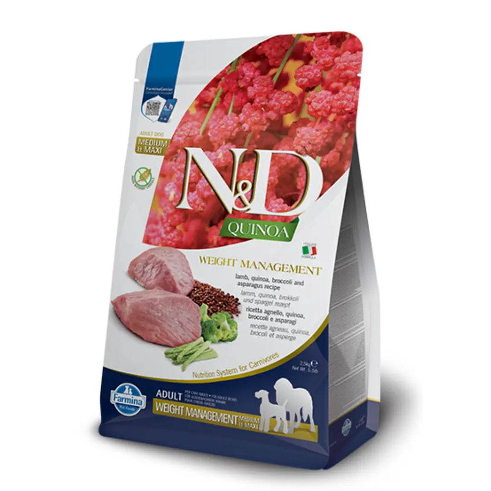 N&D Quinoa Weight Management Agnello, Broccoli e Asparagi Farmina