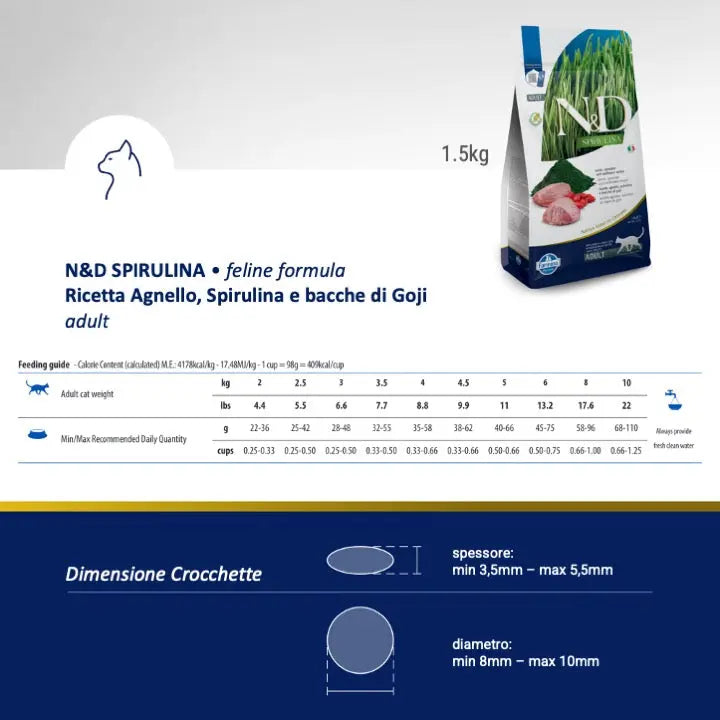 N&D Spirulina Agnello & bacche di goji Farmina