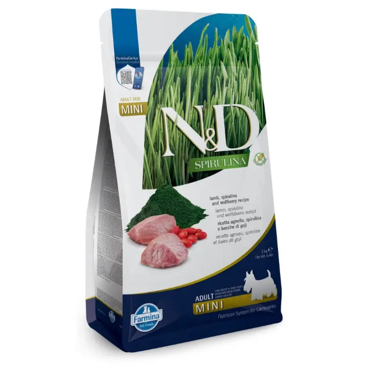 N&D Spirulina agnello e bacche di goji cane adult mini Farmina