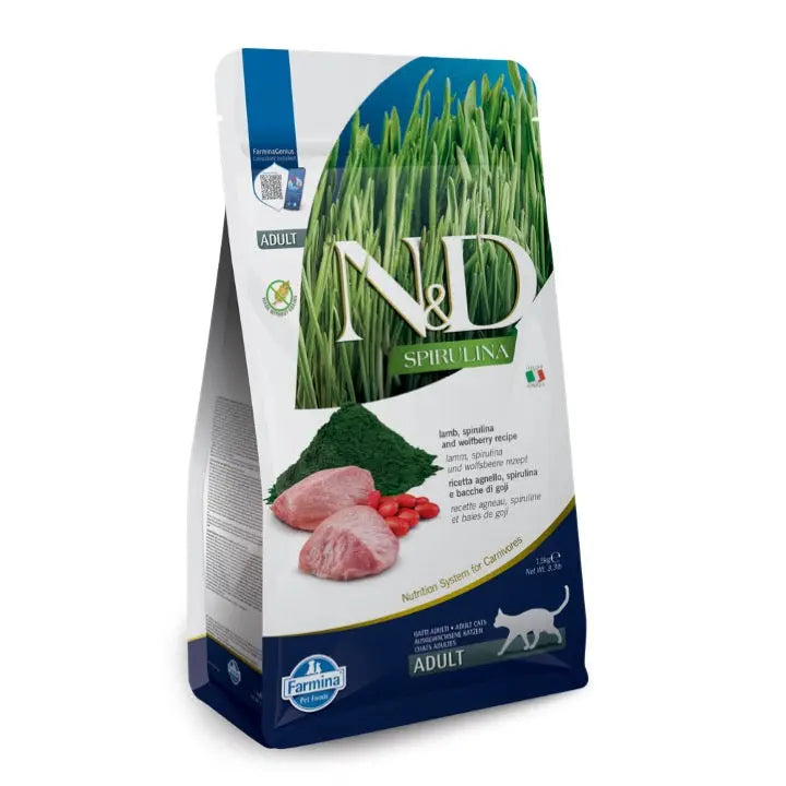 N&D Spirulina agnello e bacche di goji gatto adult Farmina