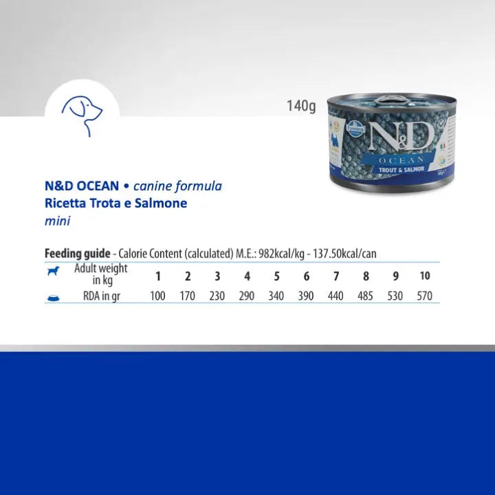 Umido N&D Ocean Trota & Salmone Farmina
