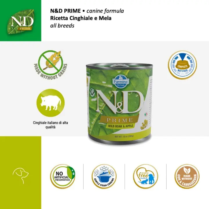 Umido N&D Prime Cinghiale & Mela Farmina