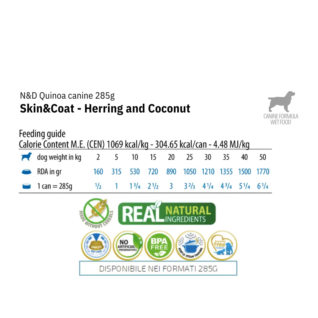 Umido N&D Quinoa Skin & Coat Aringa & Cocco Farmina