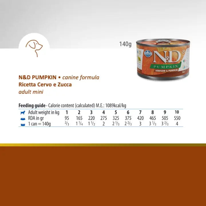 Umido N&D Zucca & Cervo Farmina