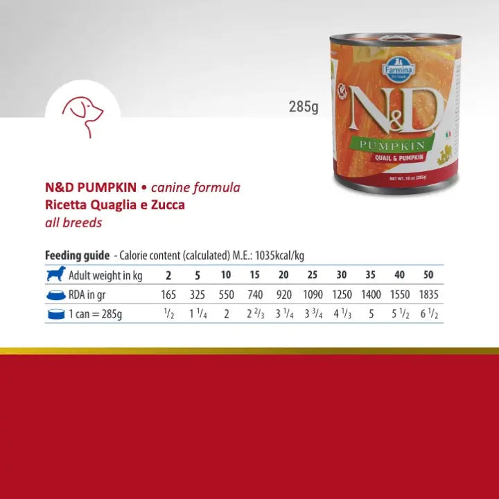 Umido N&D Zucca e Quaglia Farmina