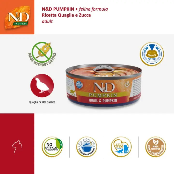 Umido N&D Zucca e Quaglia Farmina