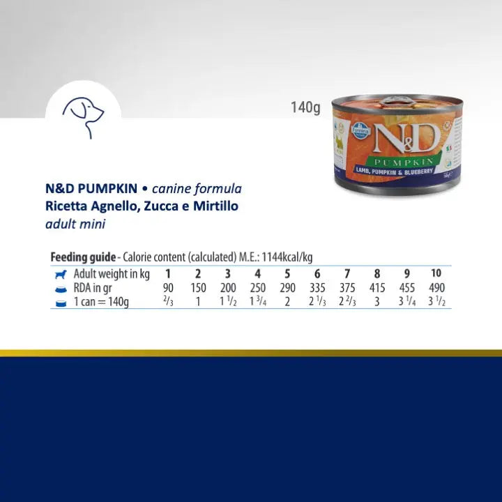 Umido N&D Zucca, Agnello & Mirtillo Farmina