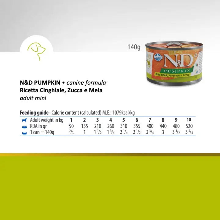 Umido N&D Zucca, Cinghiale e Mela Farmina