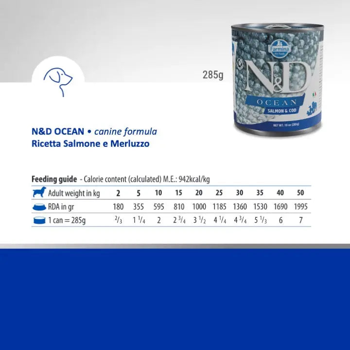 Umido N&D ocean Salmone & Merluzzo Farmina