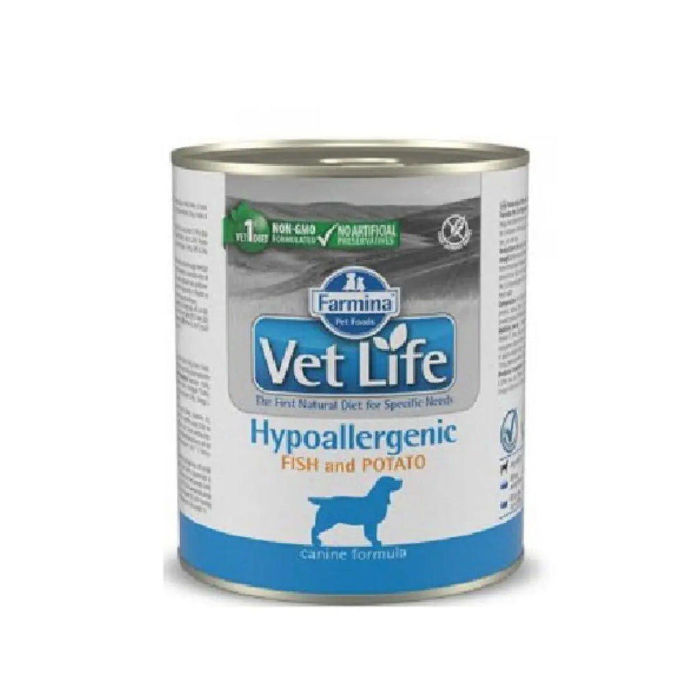 Umido vet life cane hypoallergenic pesce e patate Farmina