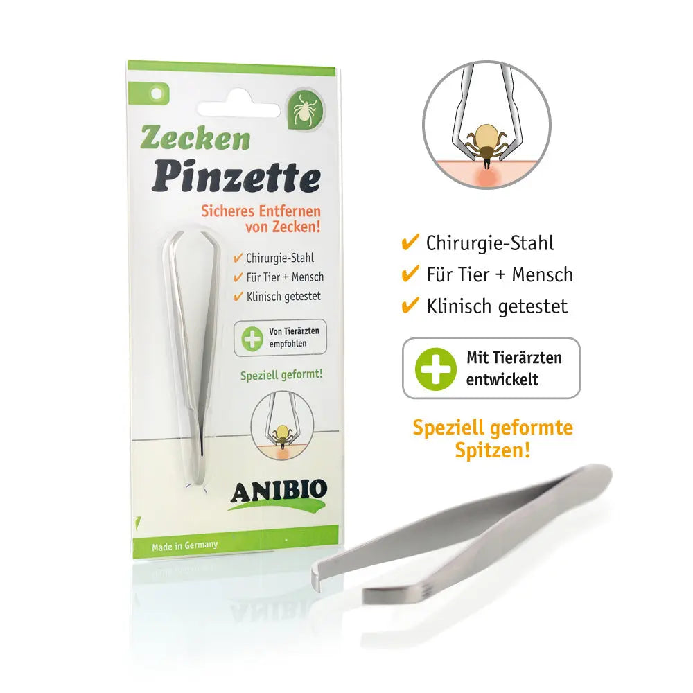 AniBio pinza in acciaio inox per zecche AniBio