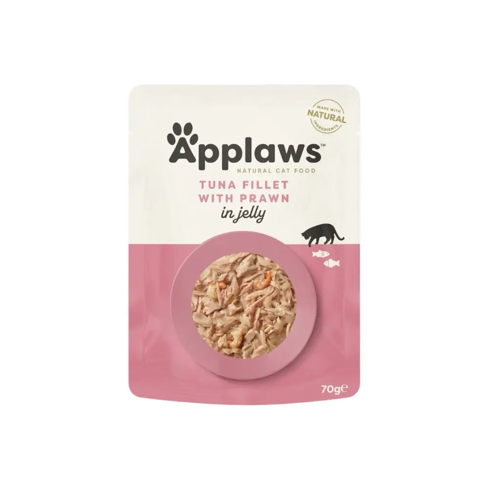 Apllaws Gatto buste Tonno con Gamberetti in gelatina 16x70g Applaws Italia