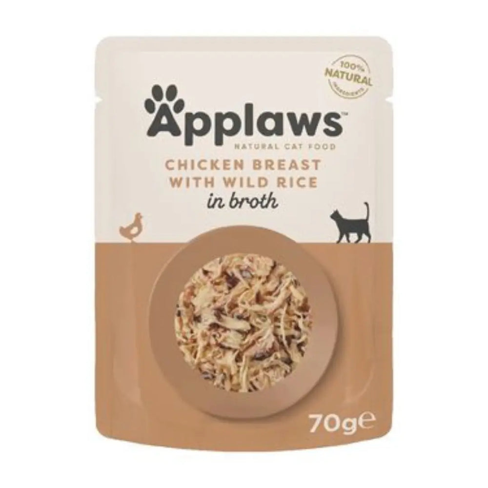 Applaws Buste pollo in Brodo e riso 12 x 70 g Applaws