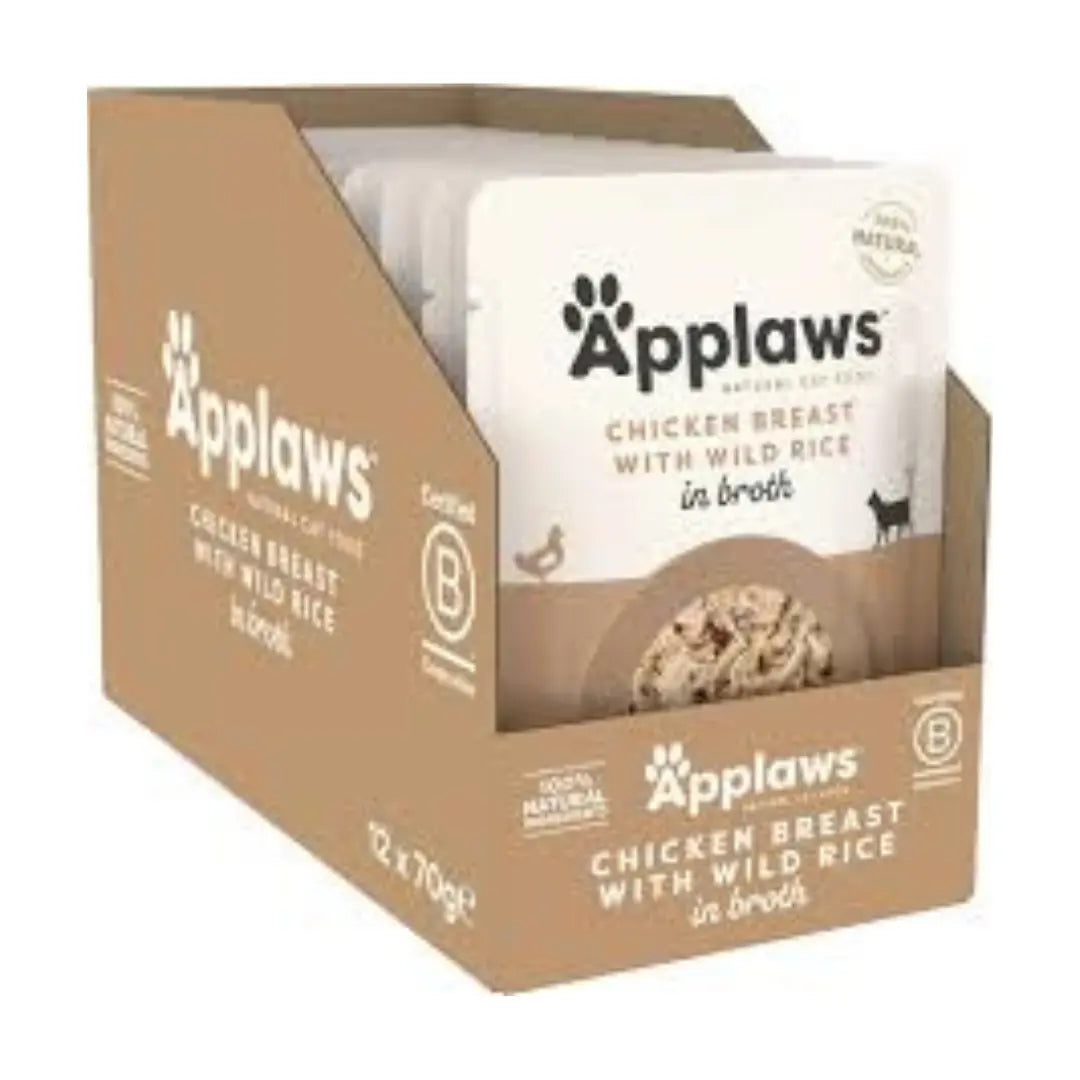 Applaws Buste pollo in Brodo e riso 12 x 70 g Applaws