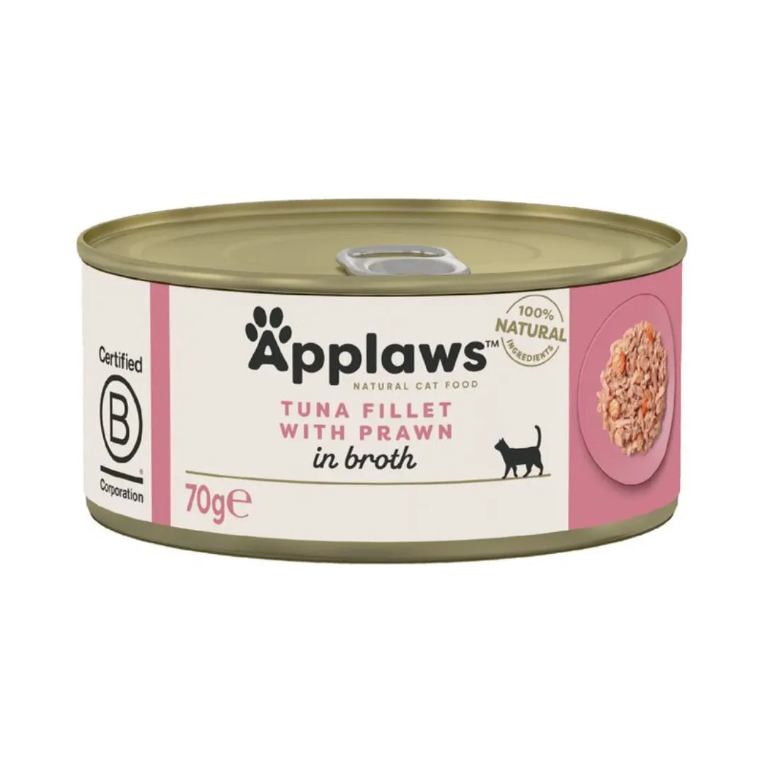 Applaws Filetto di tonno e gamberetti in brodo 24 x 70 g Applaws