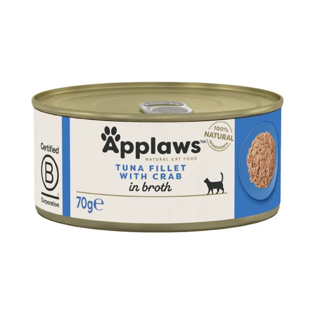 Applaws Filetto di tonno e granchio in brodo 24 x 70 g Applaws