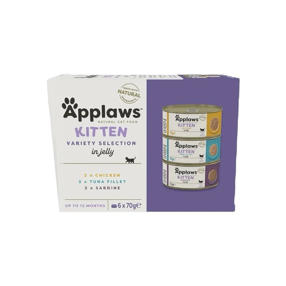 Applaws Gatto Multipack lattine Kitten Selezione mista in gelatina 6x70g Applaws Italia