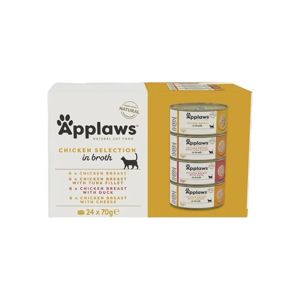 Applaws Gatto Multipack lattine Selezione Pollo in brodo Applaws Italia