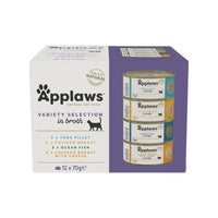 Applaws Gatto Multipack lattine Selezione Variety in brodo 12 x 70 g Applaws Italia