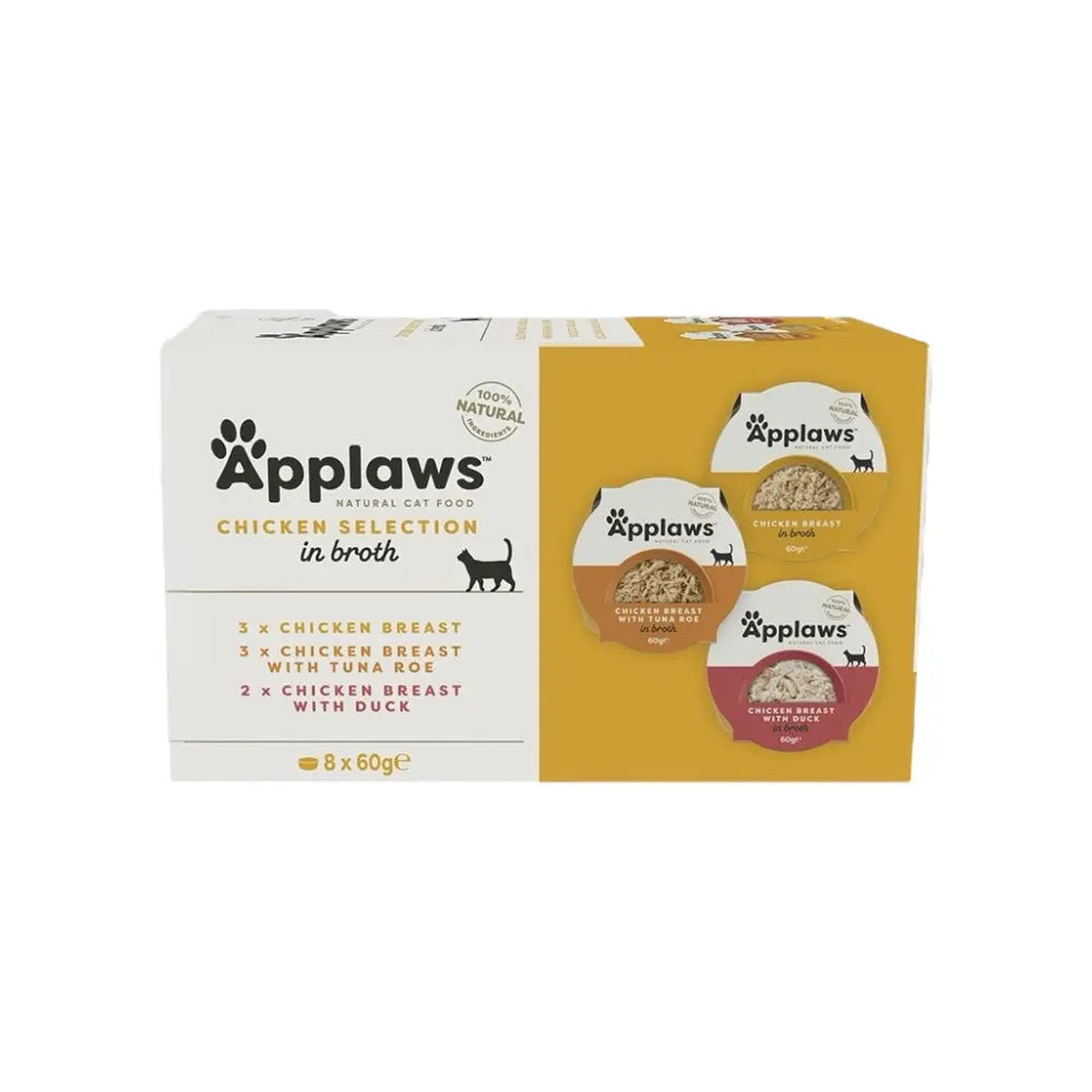 Applaws Gatto Multipack pot Selezione di Pollo in brodo 8x60g Applaws Italia