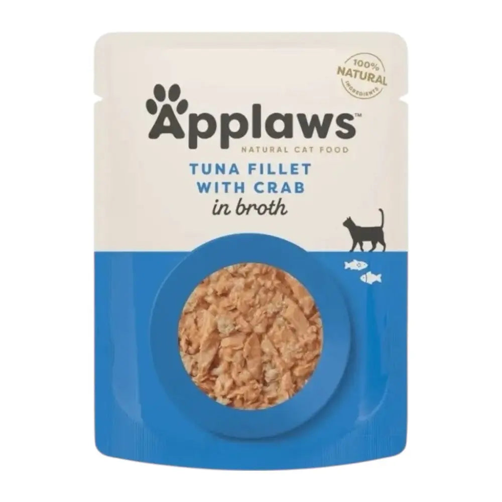Applaws Gatto buste Filetto di Tonno con Granchio in brodo 12x70g Applaws