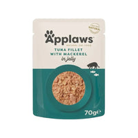 Applaws Gatto buste Filetto di Tonno con Sgombro in gelatina 16x70g Applaws Italia