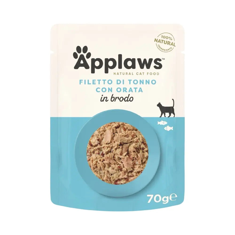 Applaws Gatto buste Filetto di Tonno e Orata in brodo 12 x 70 g Applaws Italia