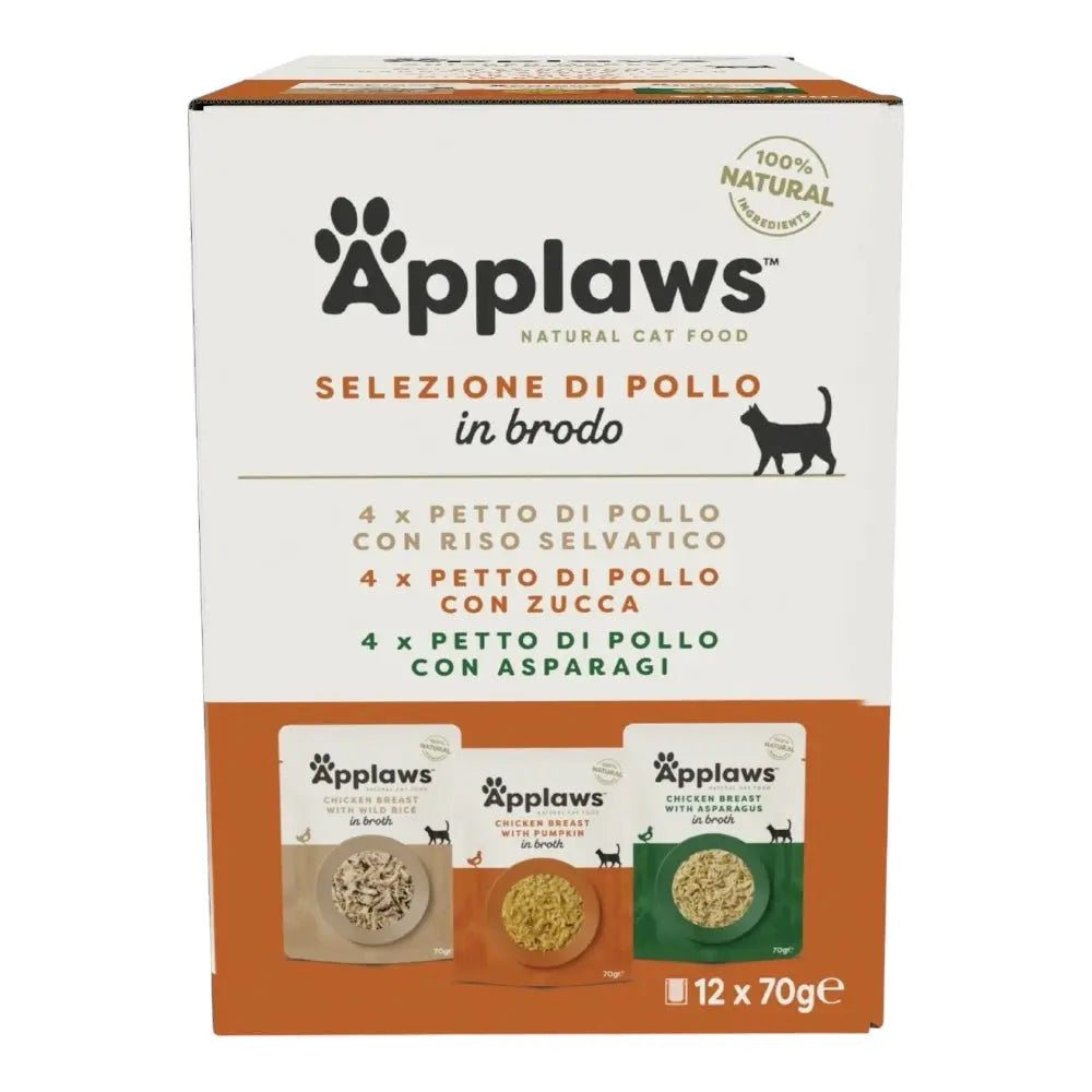 Applaws Gatto buste Mix Pollo in brodo 12 x 70 g Applaws Italia