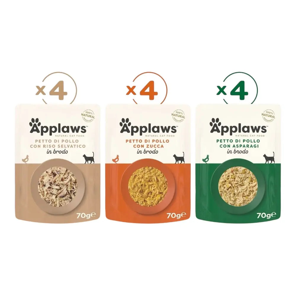 Applaws Gatto buste Mix Pollo in brodo 12 x 70 g Applaws Italia