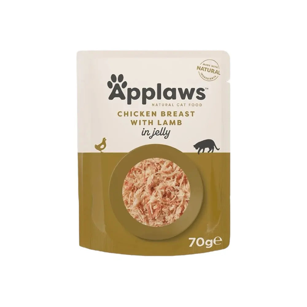 Applaws Gatto buste Petto di Pollo con Agnello in gelatina 16x70g Applaws Italia