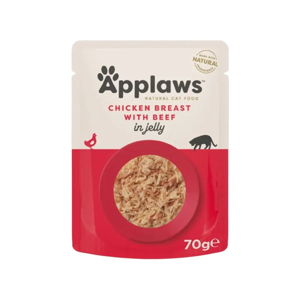 Applaws Gatto buste Petto di Pollo con Manzo in gelatina 16x70g Applaws Italia
