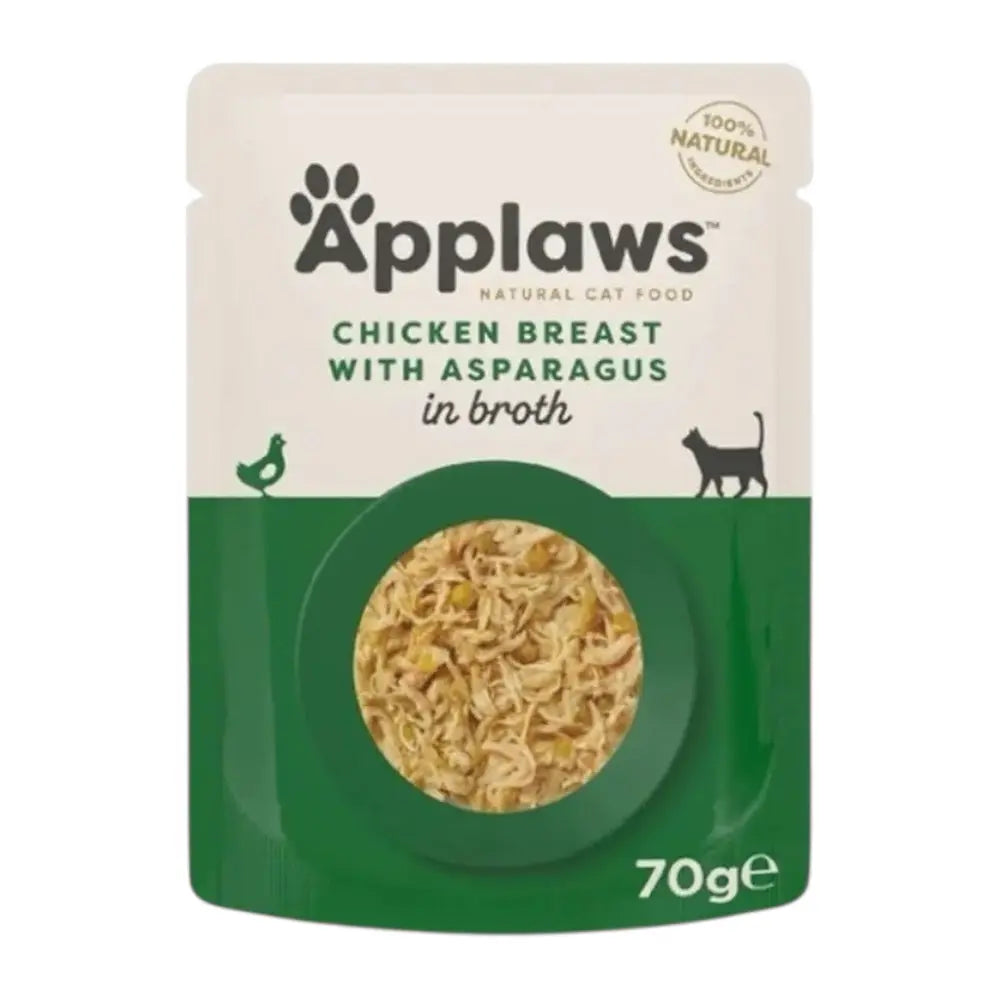 Applaws Gatto buste Pollo & Asparagi & Riso in brodo 12x70 g Applaws