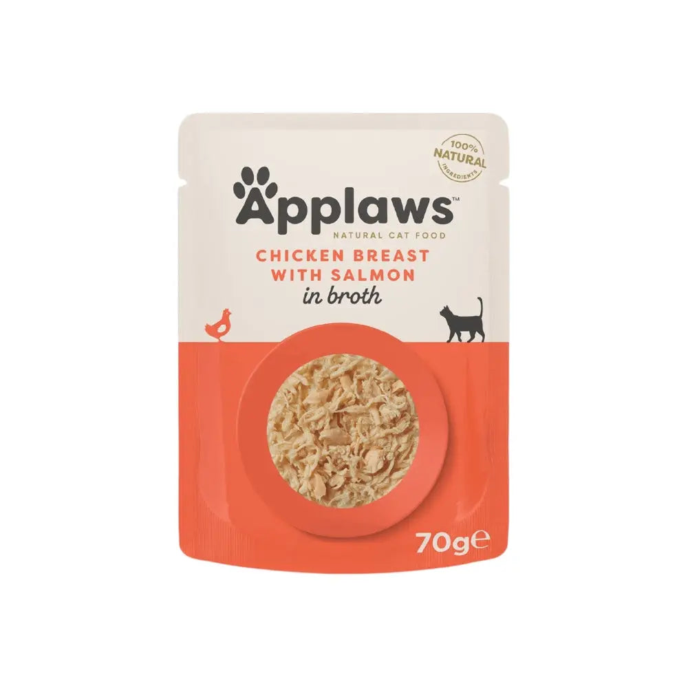 Applaws Gatto buste Pollo con Salmone in brodo 12x70g Applaws Italia